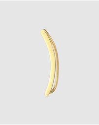 Elli Jewelry - Earrings Single Earclimber Ear Clamp Domed in 925 Sterling Silver Gold Plated