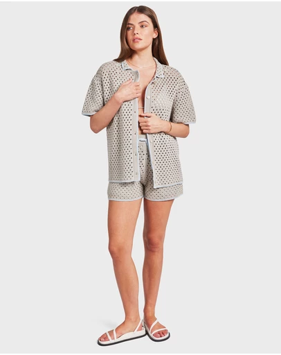 Academy Brand - Farrah Crochet Shirt