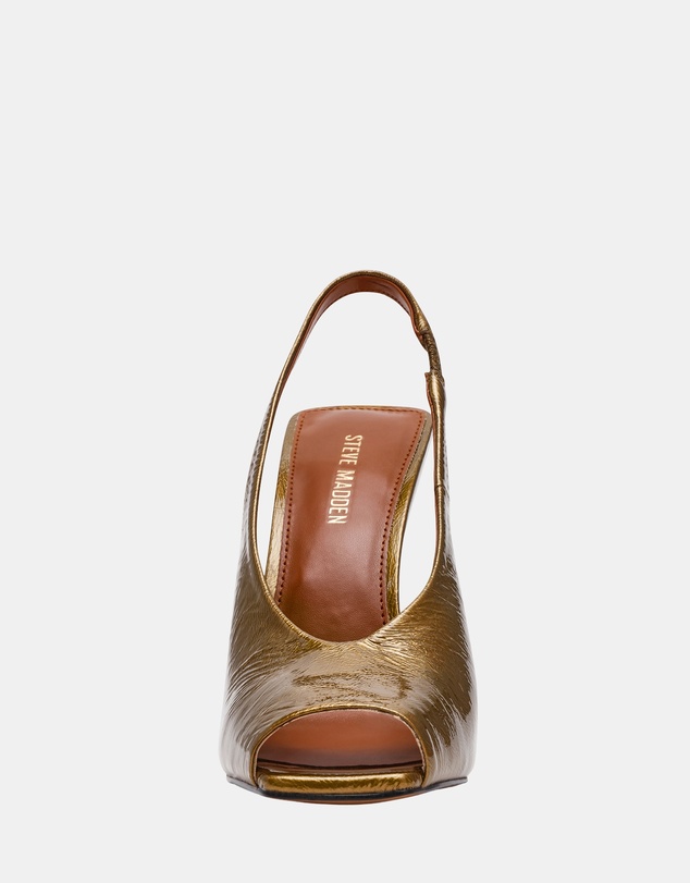 Steve Madden - Lucian Olive Crinkle Patent Heels