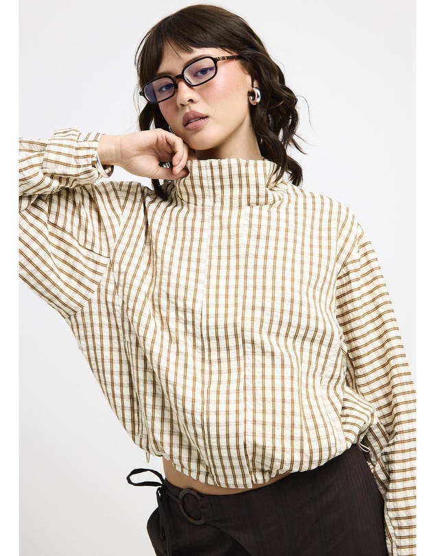 Insight - Myla Puckered Check Windbreaker