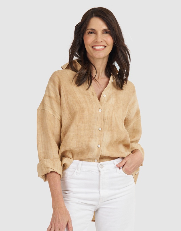 CAMIXA - Exalina Oversized Crinkle Linen Shirt