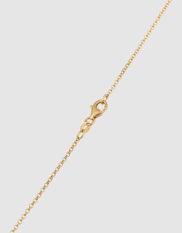 Elli Jewelry - Necklace Plate Pendant Classic Elegant in 926 Sterling Silver Gold Plated