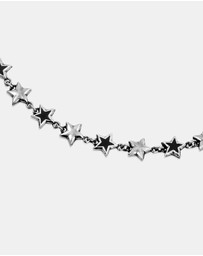 TwoJeys - Black Enameled Stars Necklace