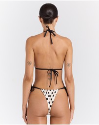Poolside Paradiso - Seaside Slide String Tie Bikini Bottom - Vanilla