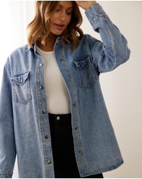 Atmos&Here - Frankie Oversize Denim Shacket