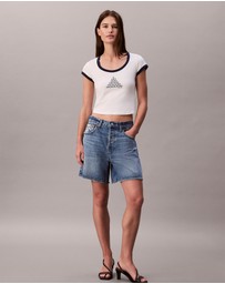 Calvin Klein Jeans - Graphic Scoop Neck Baby Tee
