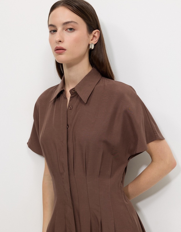 Calli - Vasco Tucked Shirt Dress