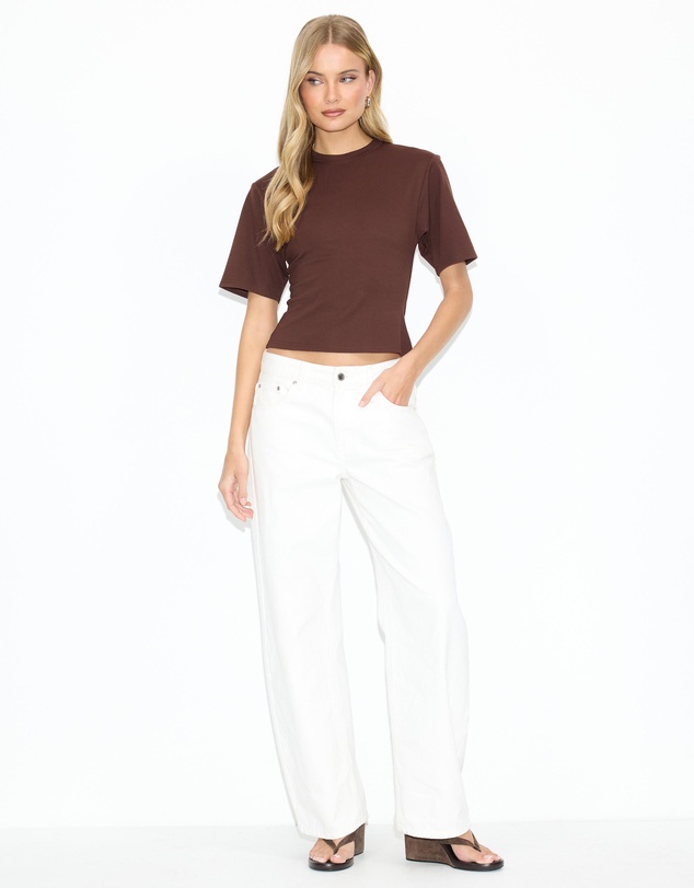 Dazie - Agnes Cinched Short Sleeve Tee
