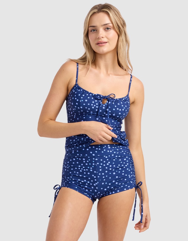 Seafolly - Dolce Dot Side Ruched Swim Shorts