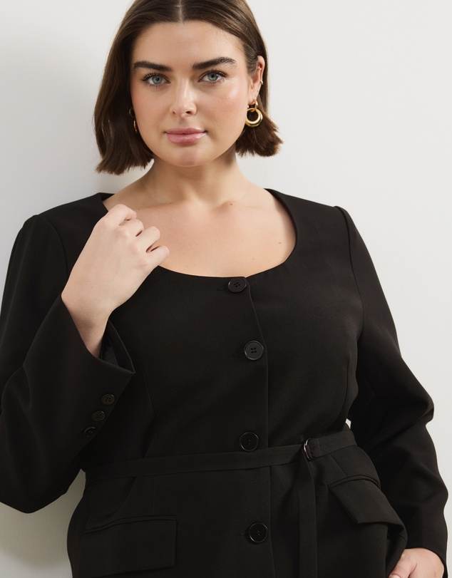 Atmos&Here Curvy - Giselle Belted Tailored Blazer