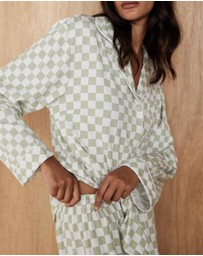 Atmos&Here - Ellie Long Soft Check PJ Set