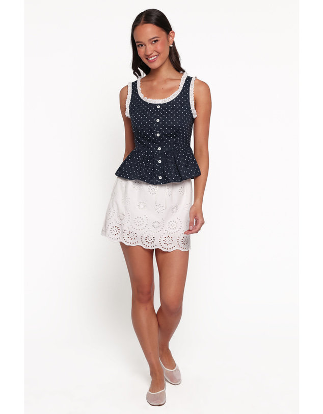 Petal & Pup - Maxima Mini Skirt - White Broderie