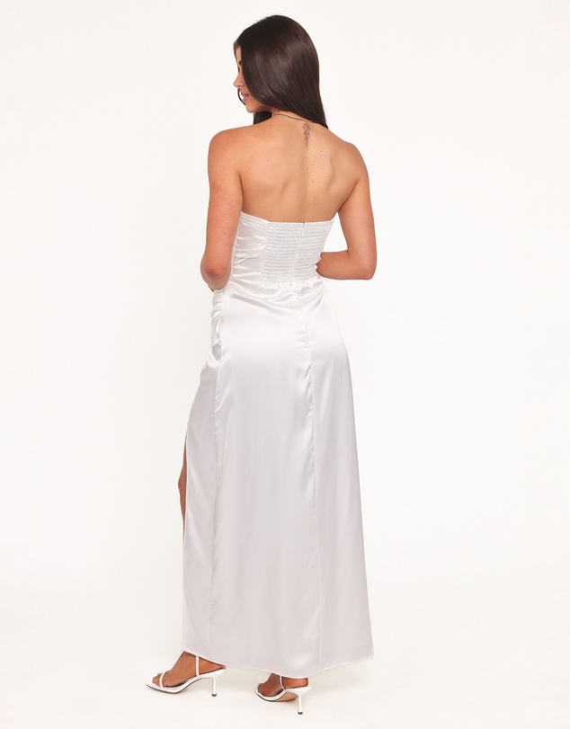 Petal & Pup - Kara Strapless Maxi Dress - White