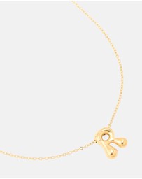 Lovisa - Waterproof Gold Plated Stainless Steel Large Bubble Letter R Necklace
