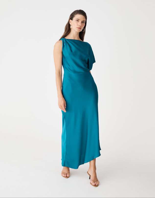 Forcast - Aurelia Asymmetric Satin Dress