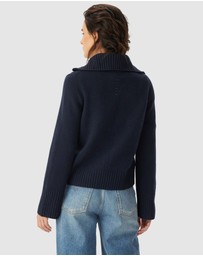 R.M.Williams - Casuarina Lambswool Zip Knit Jumper