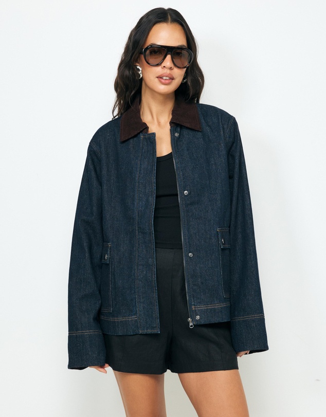 AERE - Evren Contrast Collar Jacket