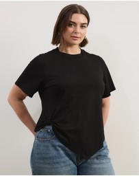 Atmos&Here Curvy - Lorrie Twist Waist T-Shirt