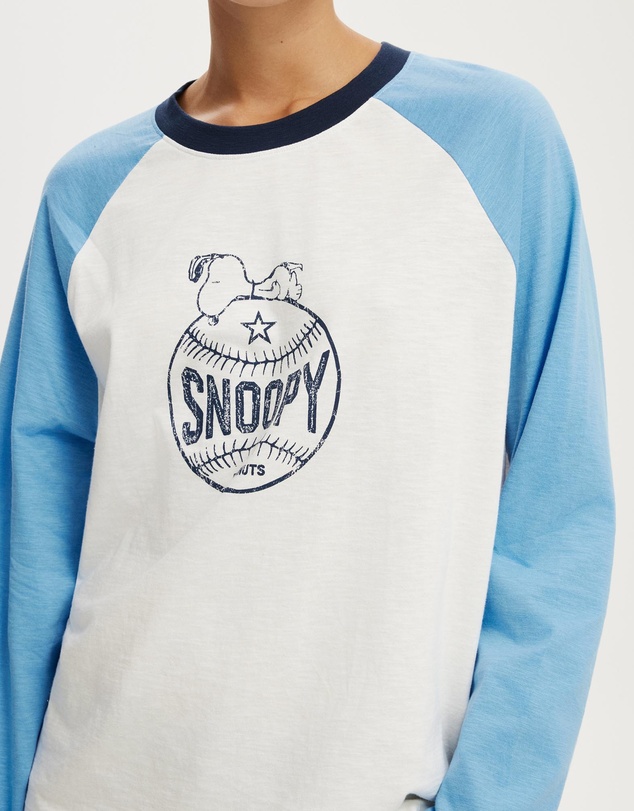 Cotton On - The Lcn Raglan Ls Graphic Tee