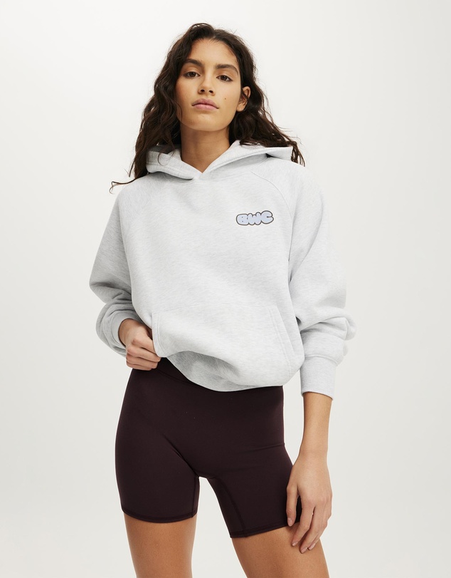 Cotton On Body Active - Plush Premium Graphic Raglan Hoodie