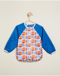 itti bitti - Sleeved Bib Smock - Flame