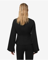 Forcast - Melody Long Sleeve Draped Top