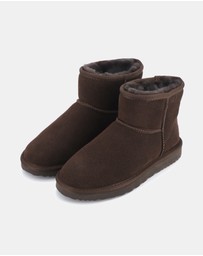 AusWooli Ugg Boots - Bondi Sheepskin Signature Short Ankle Boots