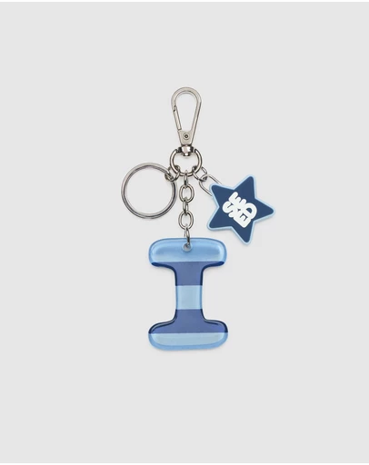 Seed Heritage - BLUE STRIPE INITIAL KEYRING