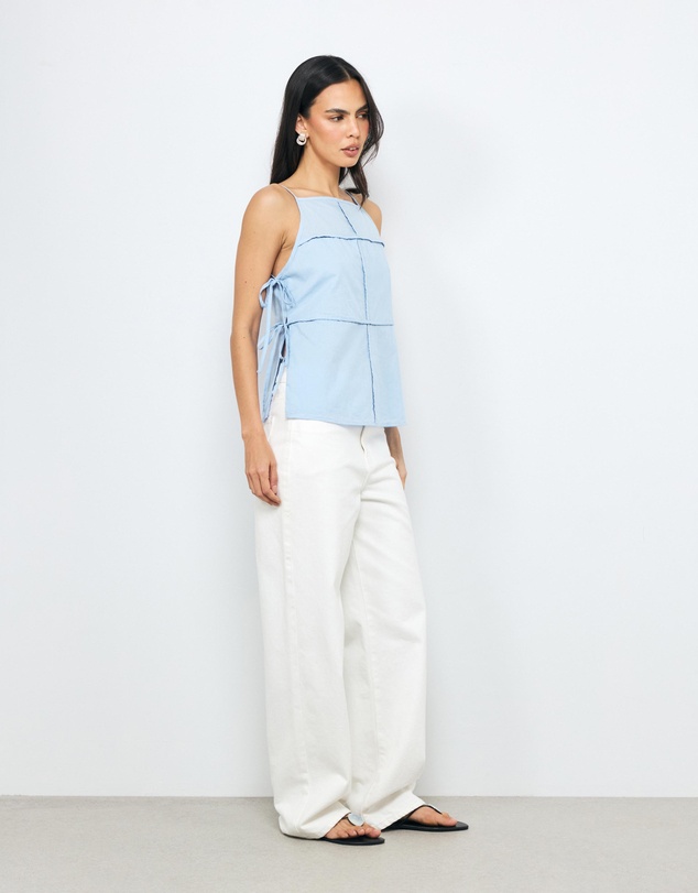 AERE - Grace Panel Tie Side Top