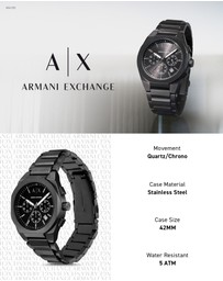 Armani Exchange - Black Chronograph Watch