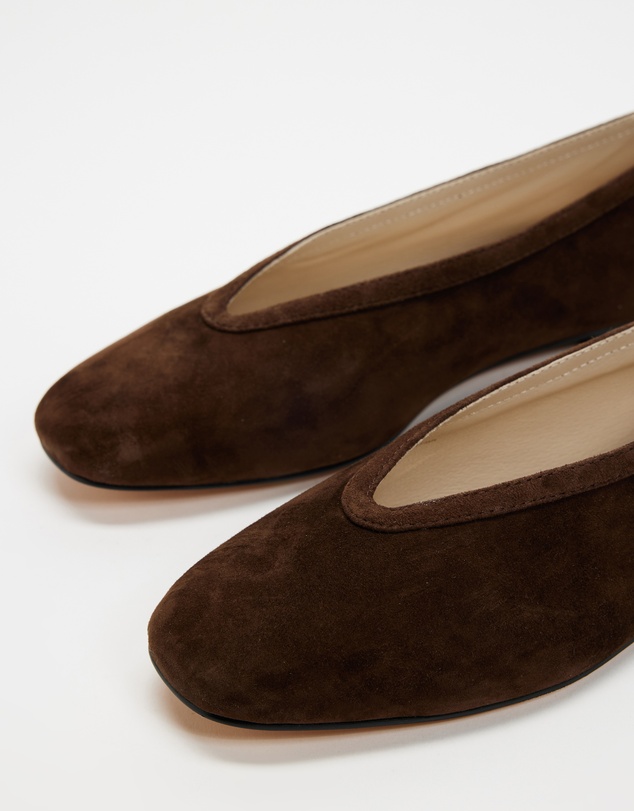 AERE - Tori Suede Ballet Flats