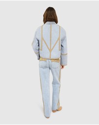 Belle & Bloom - Free And Forward Quilted Denim Jacket