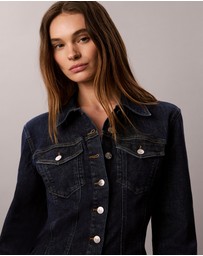 Calvin Klein Jeans - Sculpt Denim Trucker Button-Down Shirt
