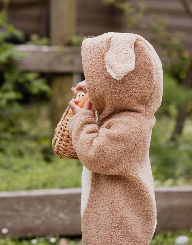 Bebe by Minihaha - Latte Sherpa Romper - Babies-Kids