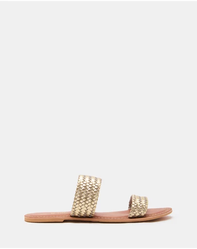 Just Because - Tonga Leather Flat Sandals