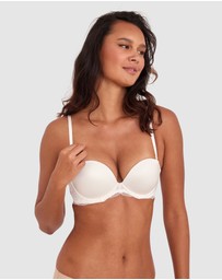 Bras N Things - Body Bliss Lace Strapless Push Up Bra - Ivory