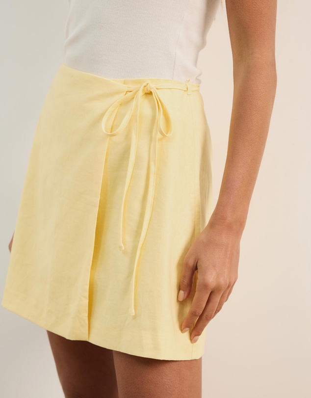 Atmos&Here - Tristan Linen Blend Mini Skirt
