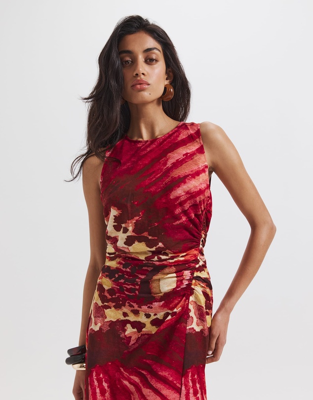 SABA - Cymbelle Rouched Midi Dress