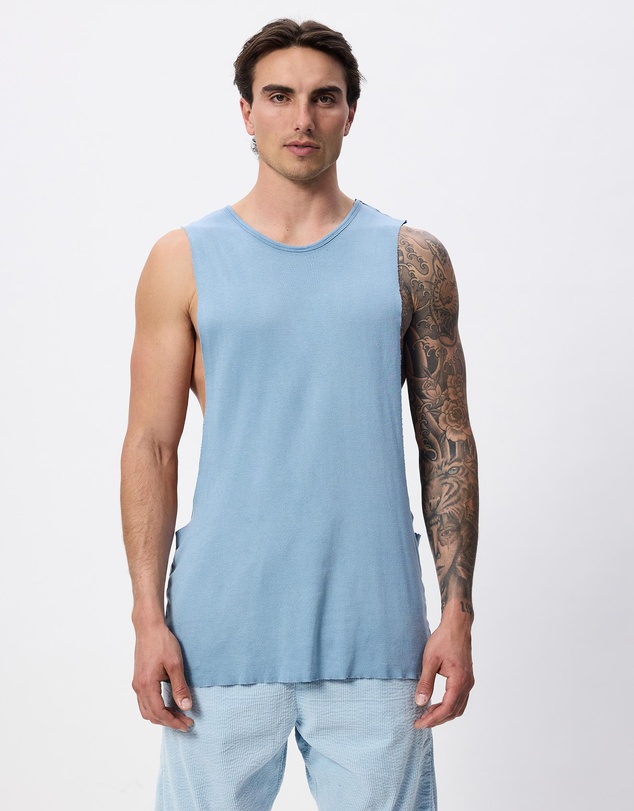 Surrounded By Ghosts - The Titanium Rib Knit Muscle T-Shirt
