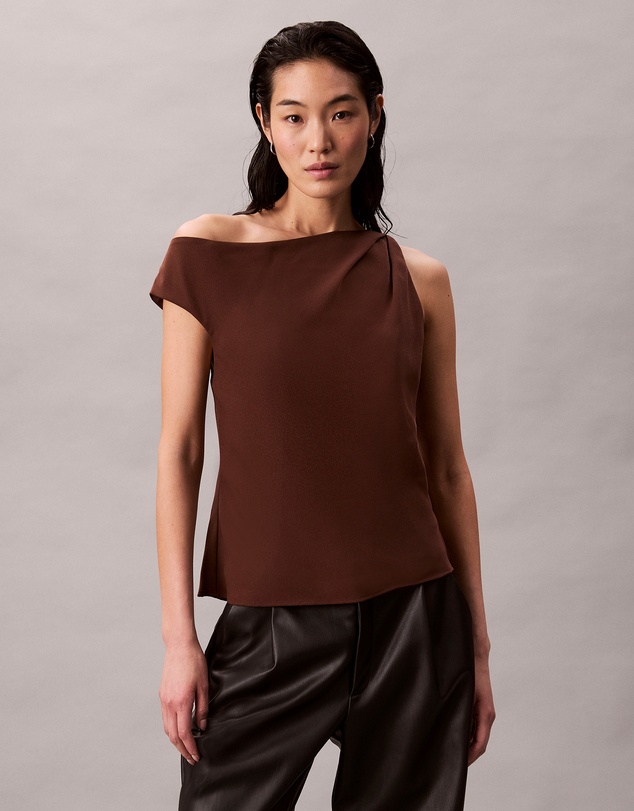 Calvin Klein - Crepe One Shoulder Top