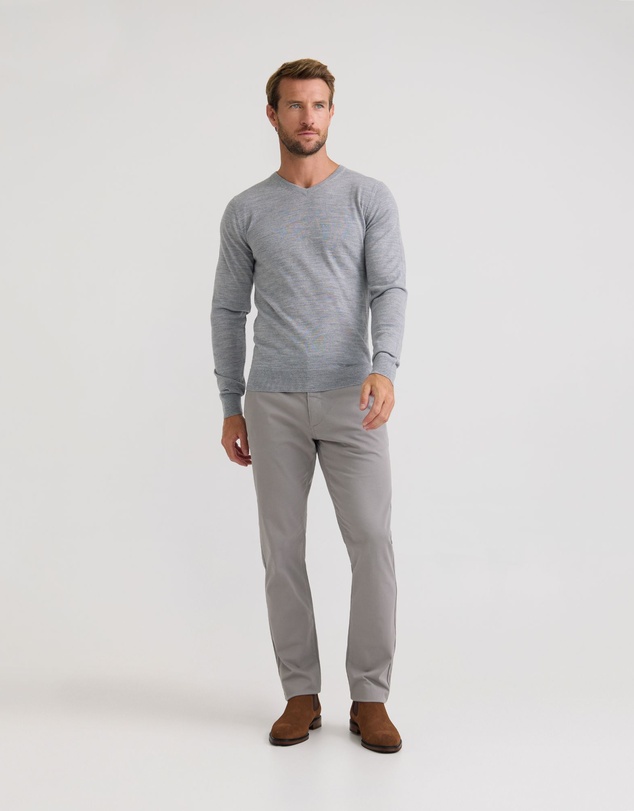 Oxford - Basic V-Neck Pure Wool Pullover