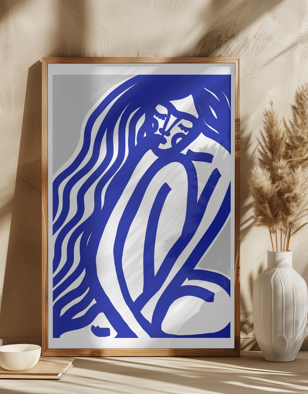 Olive et Oriel - The Silence (Blue) by Treechild Art Print