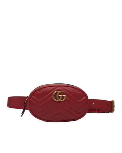 Pre-Loved by Azura Reborn - Pre-Loved GG Marmont Matelasse Leather Belt Bag