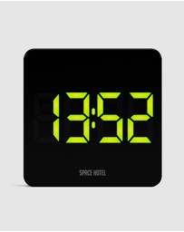 Newgate - Newgate Space Hotel Orbatron Alarm Clock Black Case - Black Lens - Green Led