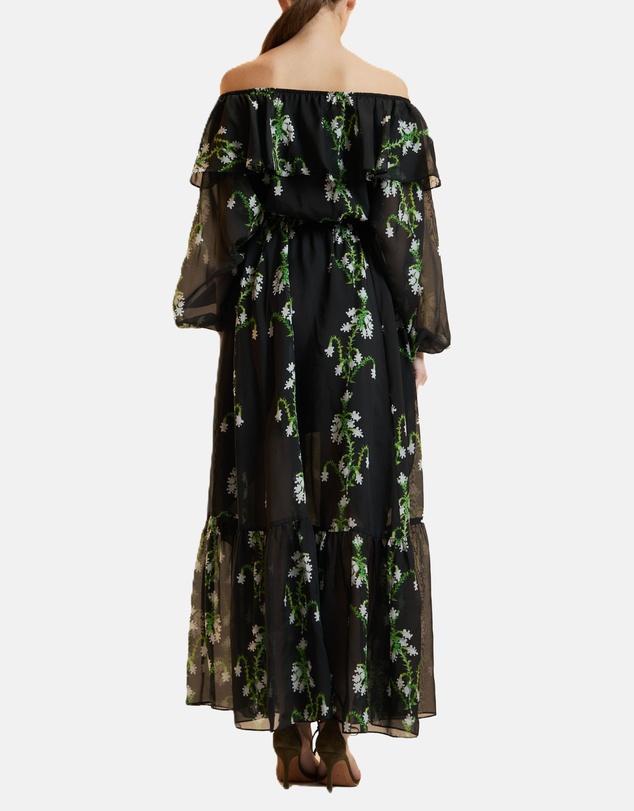 Cynthia Rowley - Off Shoulder Silk Maxi Dress