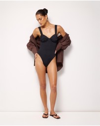 AERE - Ruched Underwire Swimsuit