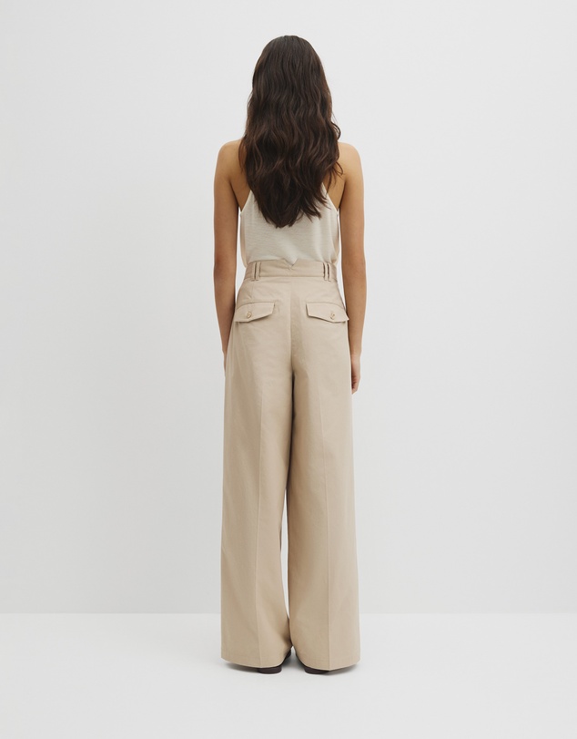 Country Road - Cotton Blend Pleat Front Pant
