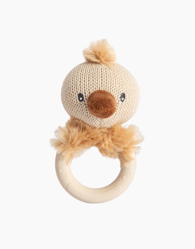 Living Textiles - Ring Rattle - Emu