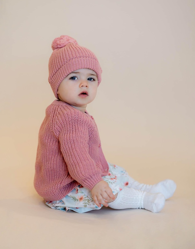 Bebe by Minihaha - Gemma Organic Chunky Rib Cardigan - Babies