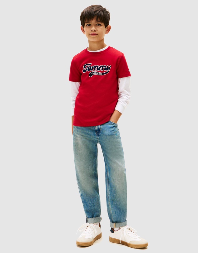 Tommy Hilfiger - Varsity Interlock Knit Logo T-Shirt - Teens